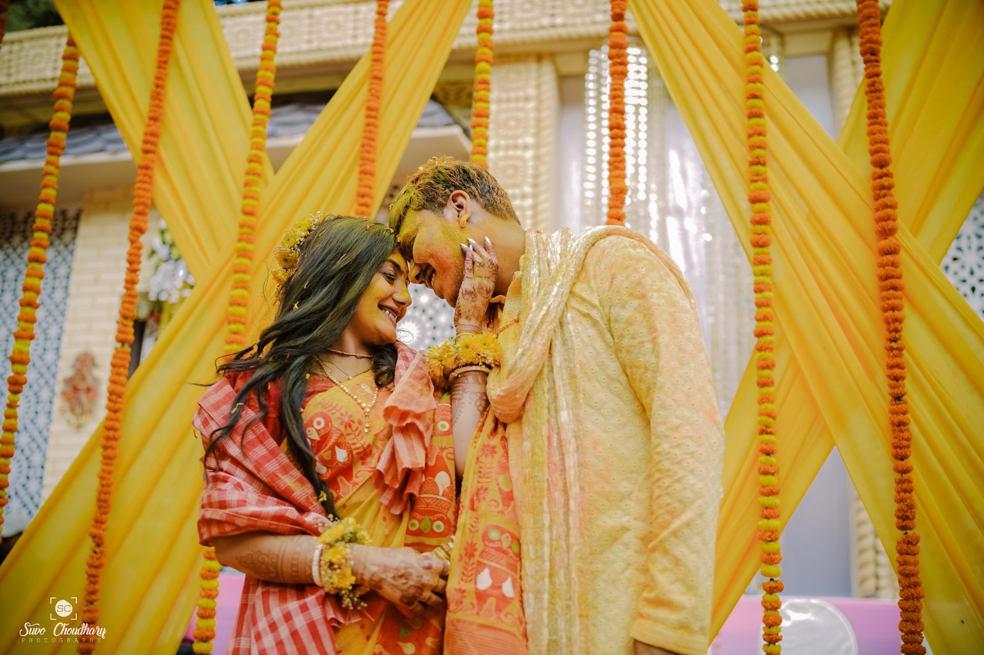 Wedding photographer in Siliguri – haldi ceremony couple – Suvo Choudhury